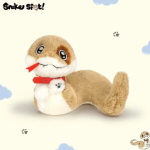 ollig·小狗蛇毛絨玩具可愛狗狗公仔抱枕玩偶送男女孩布娃娃生日禮物