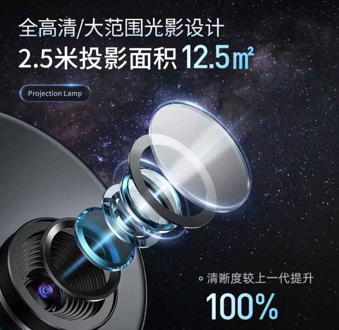 ollig·萬火星空燈星空投影燈銀河臥室氛圍星光燈 - 图片 3