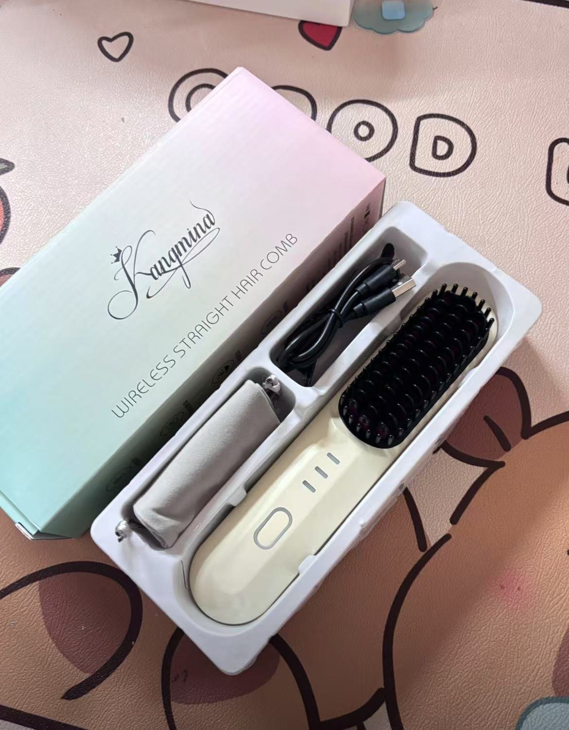 ollig·多功能無線直發梳家用便攜蓬鬆卷髮直髮兩用 - 图片 18