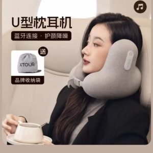 ollig·Xtour音樂藍牙耳機U型枕頭辦公室午睡枕護降噪頸枕