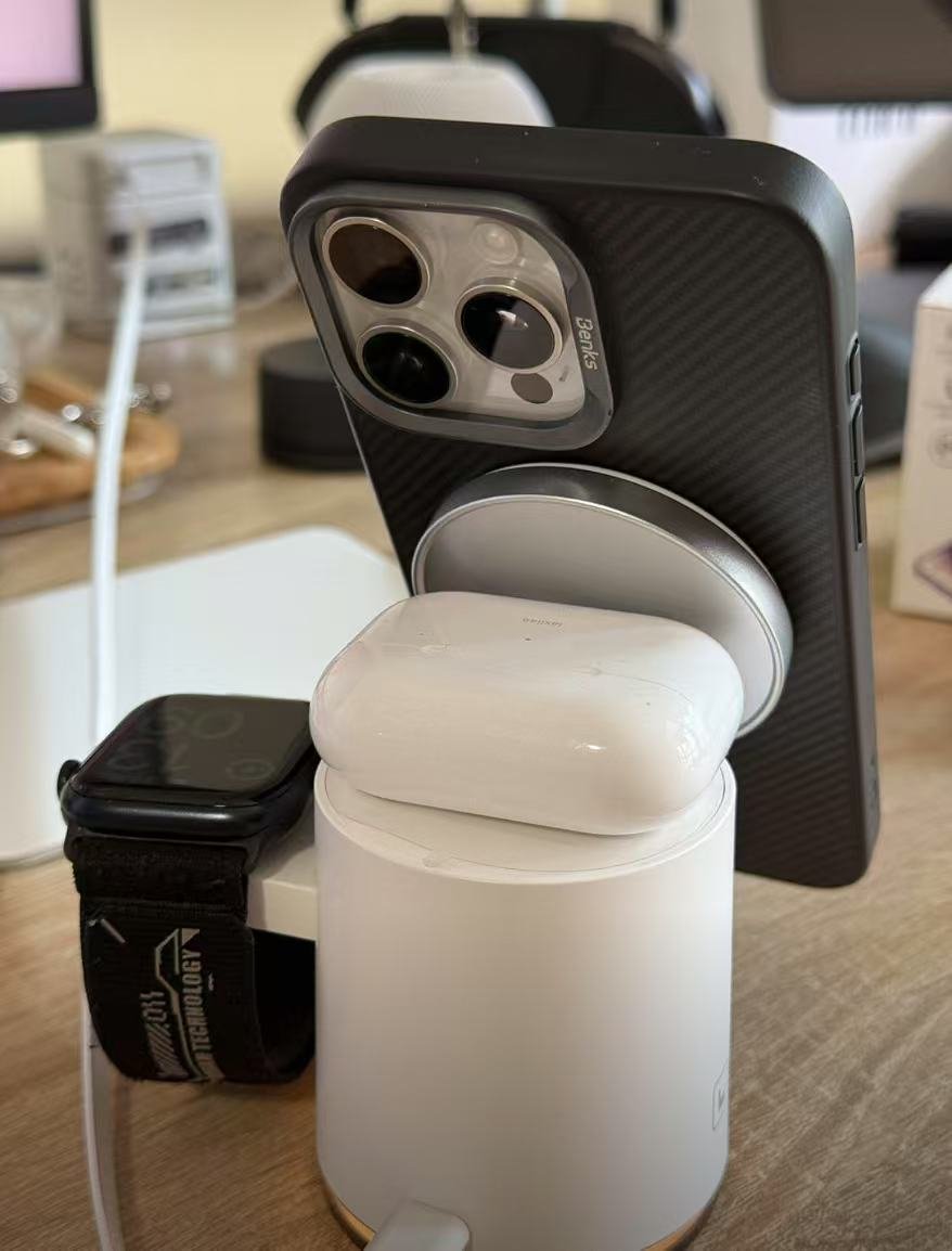 ollig·AreshQi2三合一磁吸無線充電器適用蘋果耳機床頭充電支架夜燈 - 图片 25