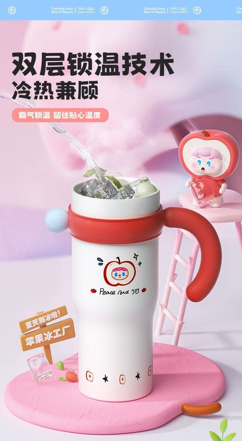 ollig·Bablov吸管保溫杯冰霸杯大容量不鏽鋼女生水杯噸噸桶陶瓷水壺 - 图片 10